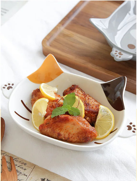 Japanese Cartoon Cat Ceramic Plate