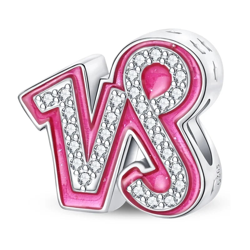 925 Sterling Silver June Birthstone Heart Beads & Sun And Moon Medal Pendant