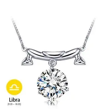 Crystal zodiac signs Pendant Necklace