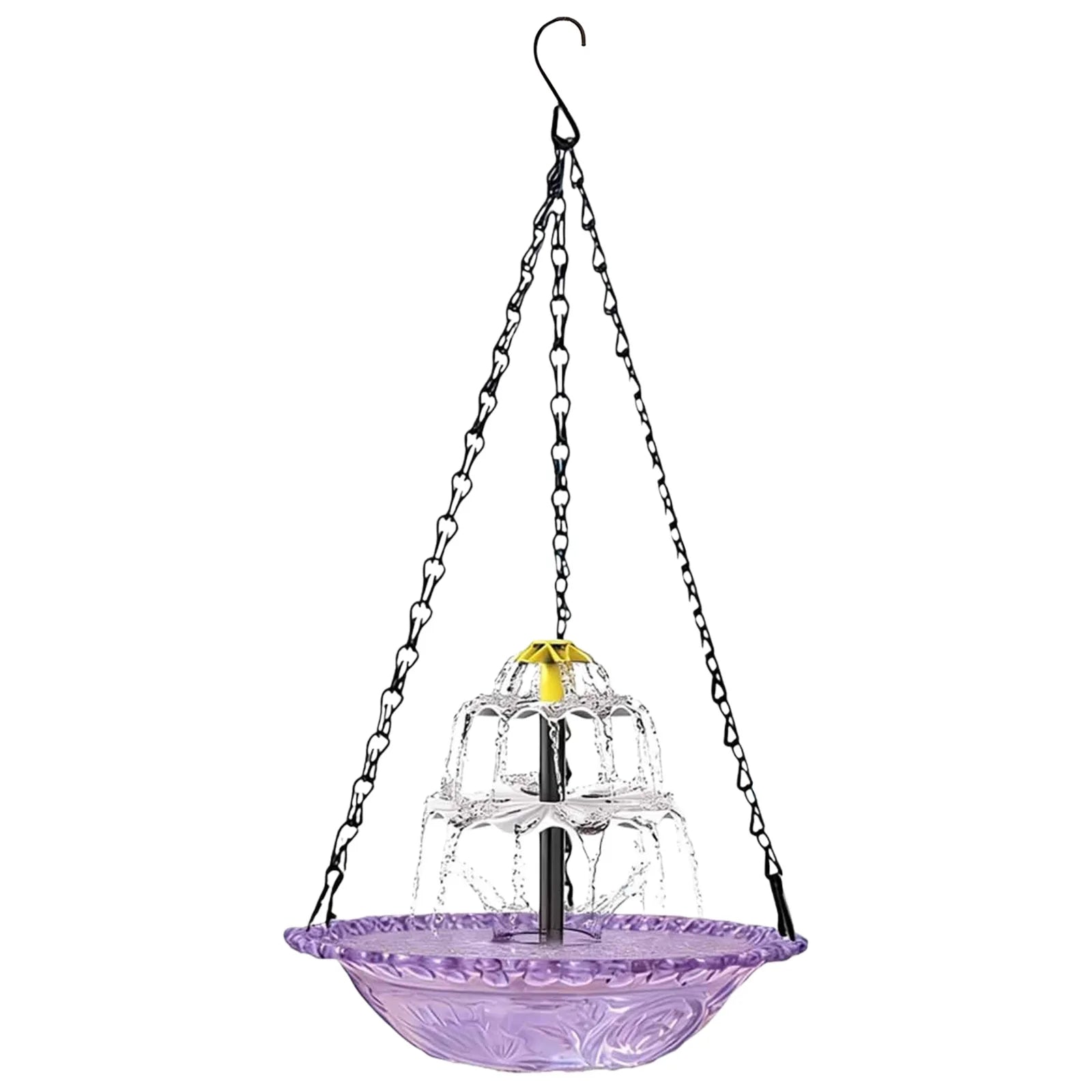 Solar Cascade Hanging Bird Bath