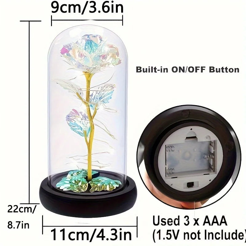 Milky Way roses on glass domes