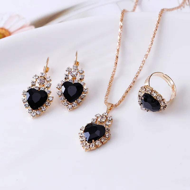 Gold-Color Zirconia Jewellery set