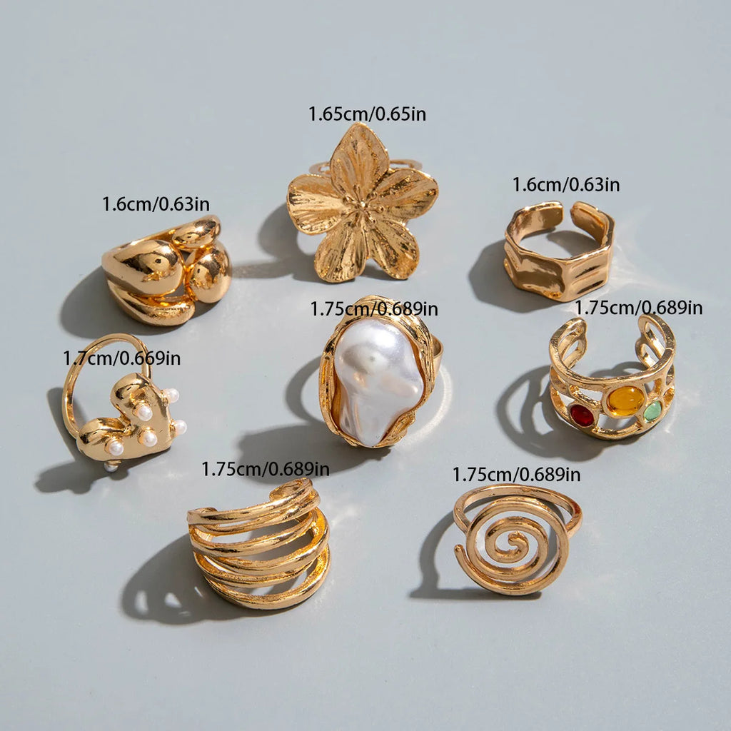 Pearl Open Ring Sets