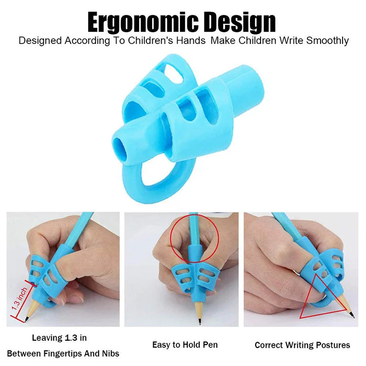 Tripod grip shaped Pencil gripper