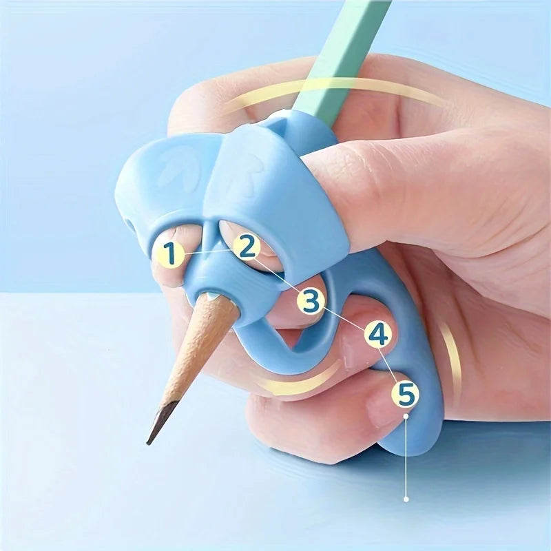 Elephant shaped pencil gripper 4pcs