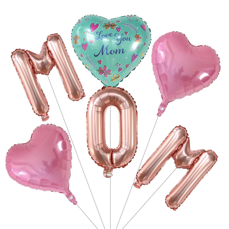 6Pcs Mom Mother's Day Set Festival Balloon