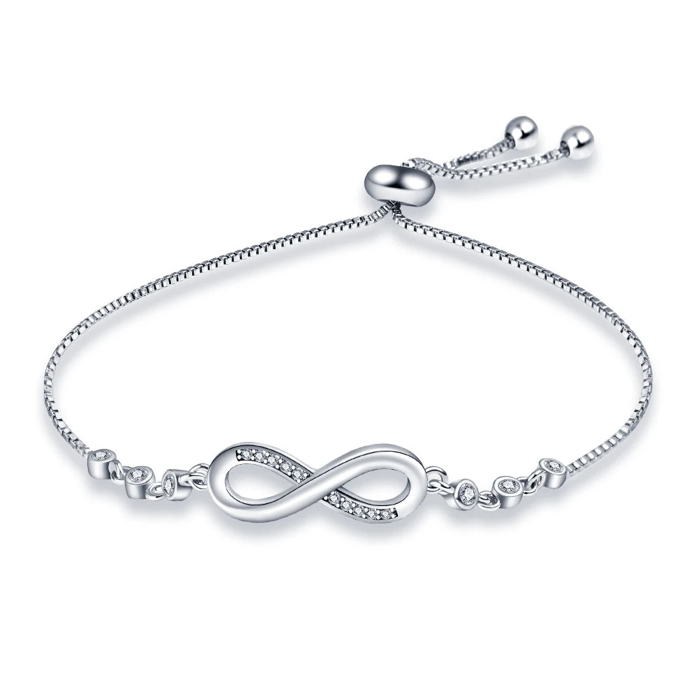 925 Silver Lucky Symbol Zircon Bracelet