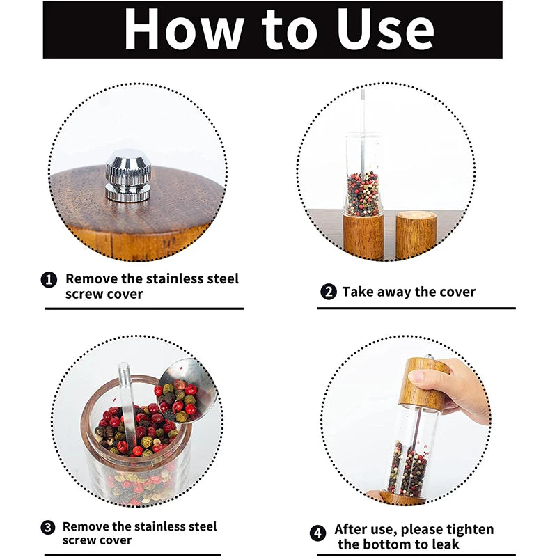 Salt and Pepper Grinder Set