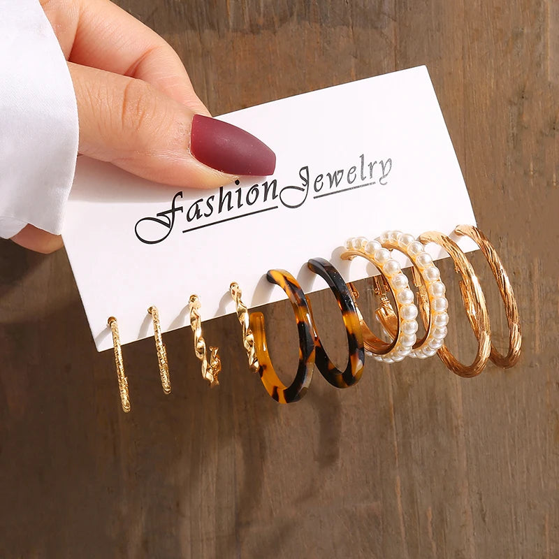 Gold Earrings Set