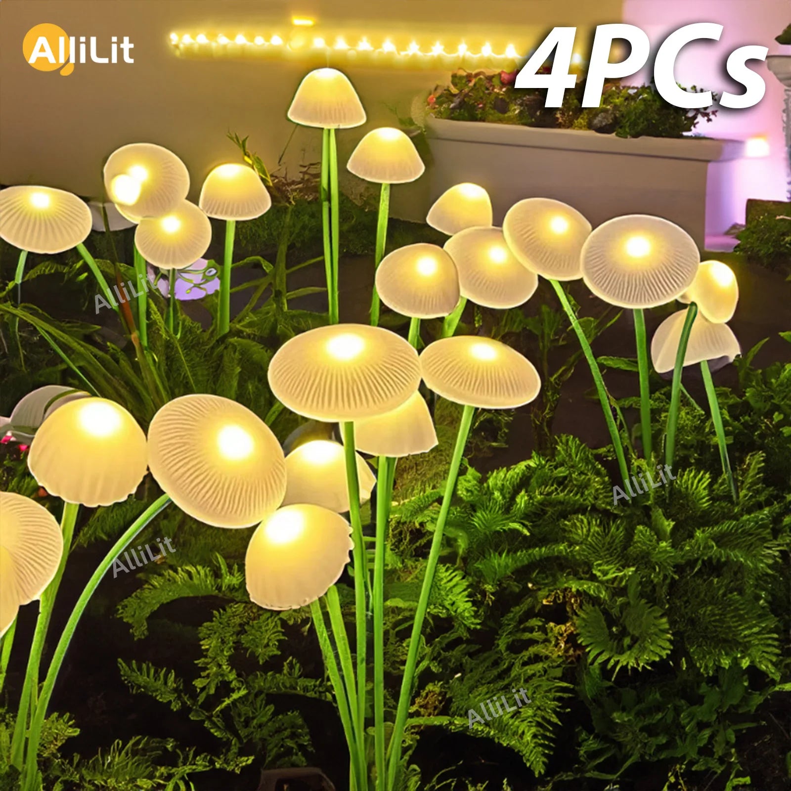 Outdoor LED Solar Mushroom Lights