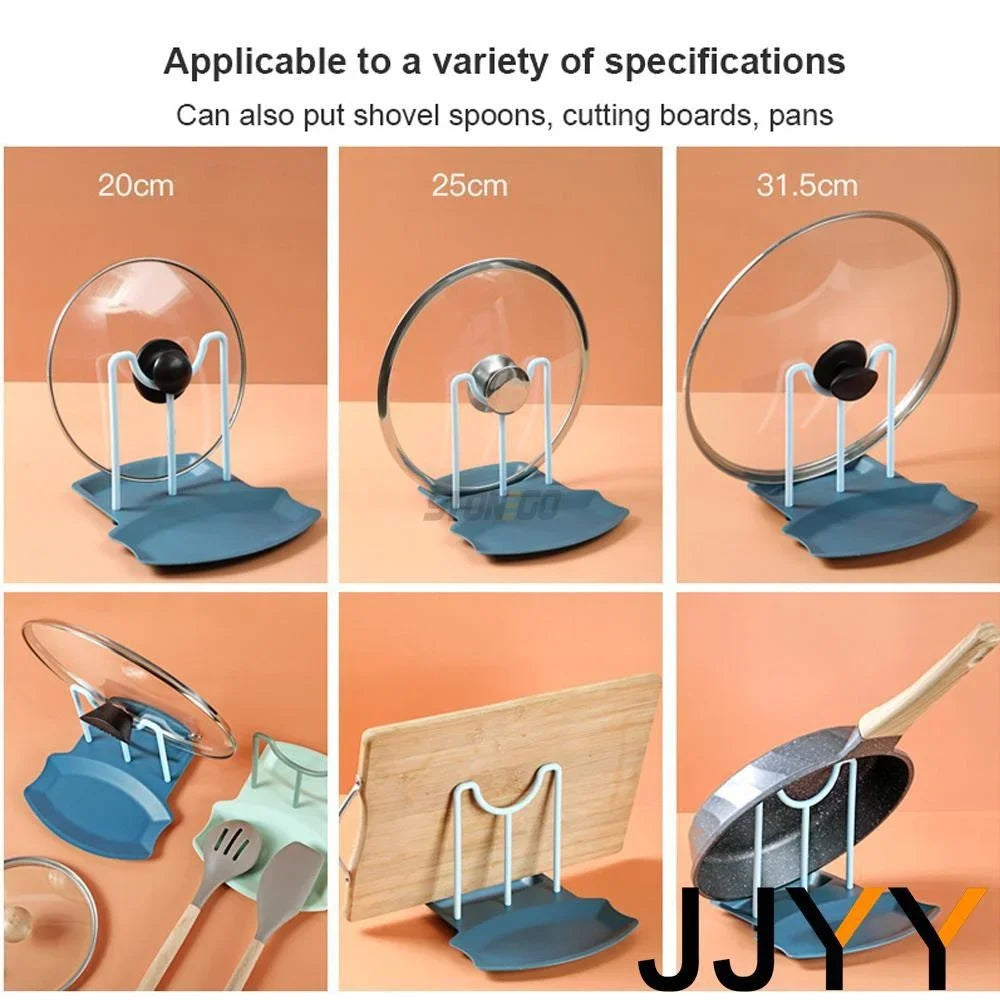 Kitchen Organizer Spatula Pot Lid Rack Shelf