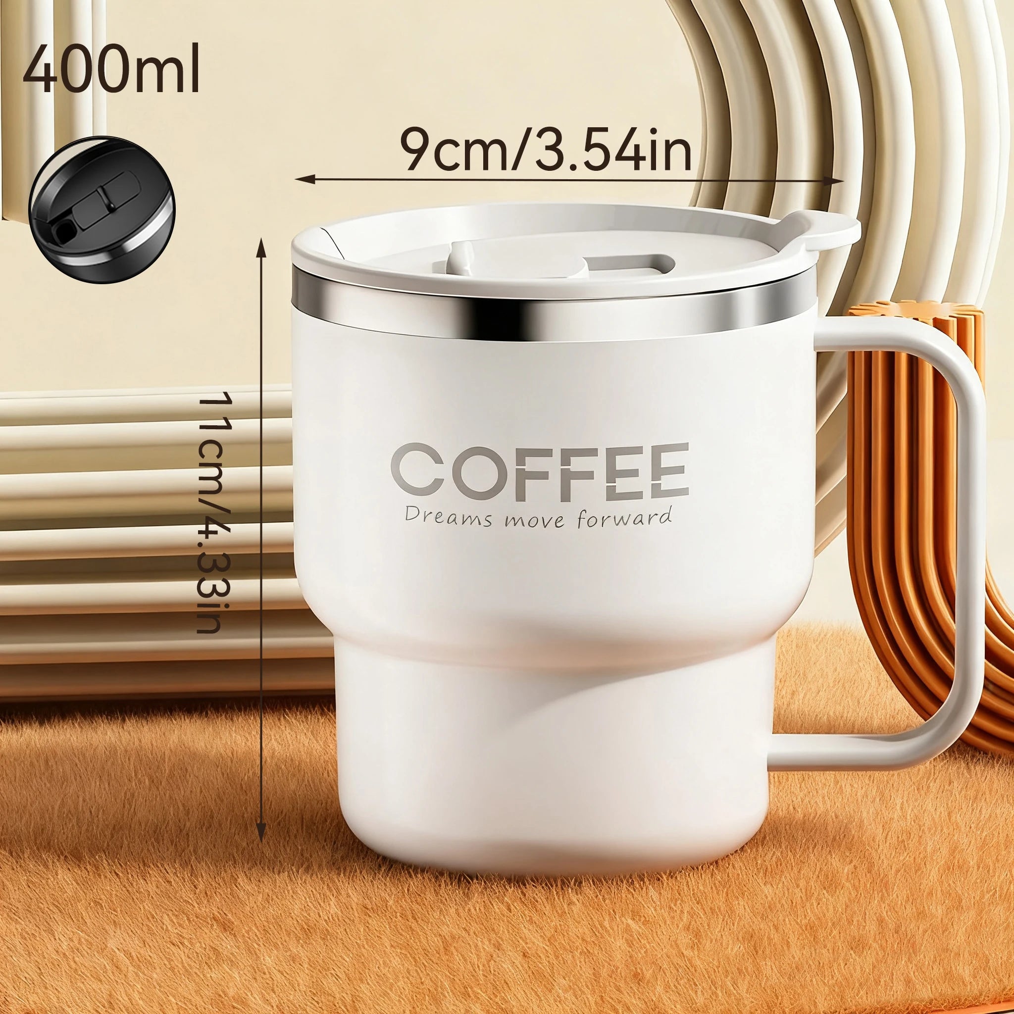 WORTHBUY 304 Stainless Steel Double Wall Insulated Coffee Cup