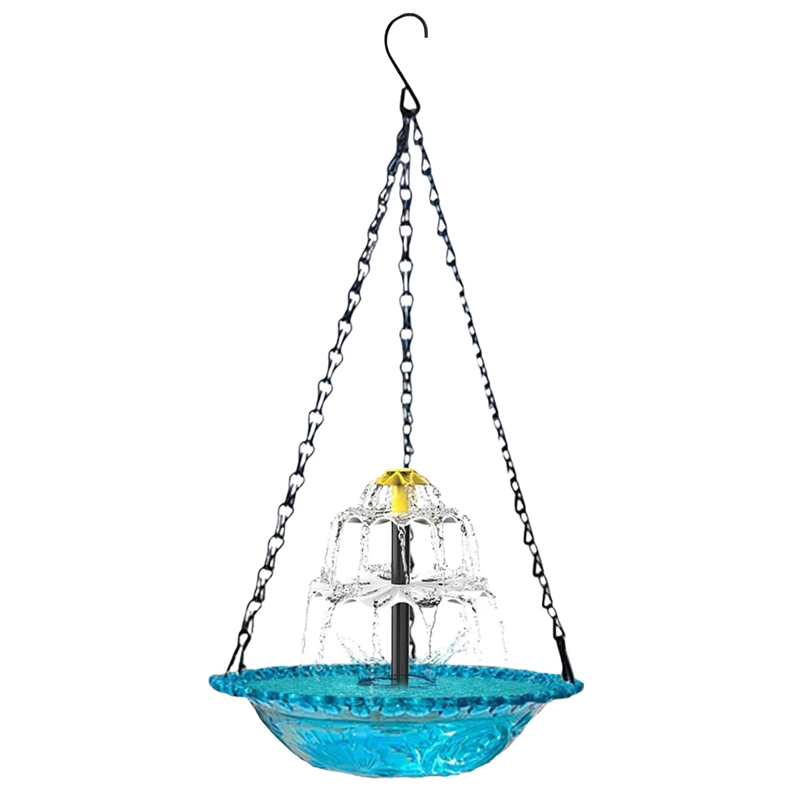 Solar Cascade Hanging Bird Bath