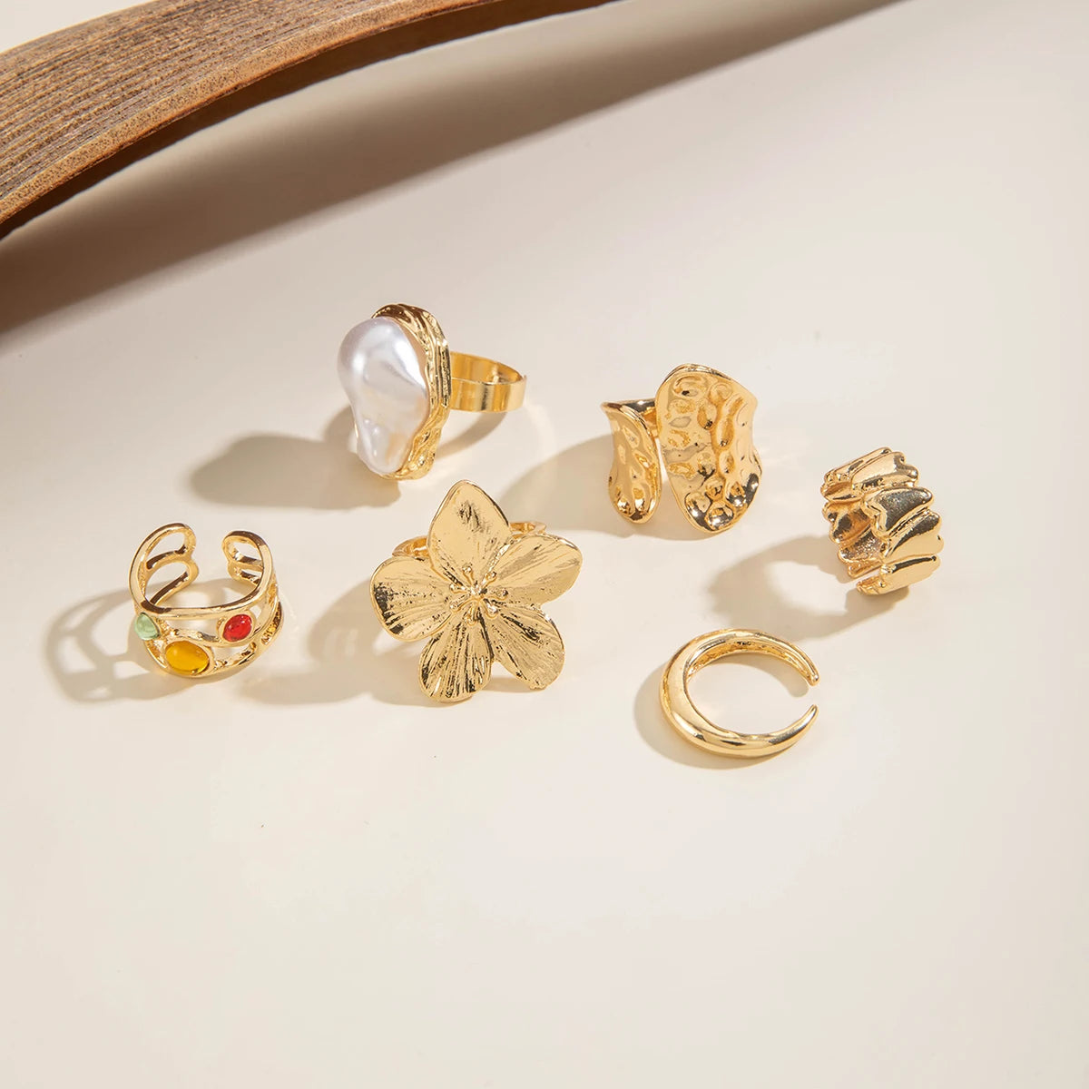 Pearl Open Ring Sets