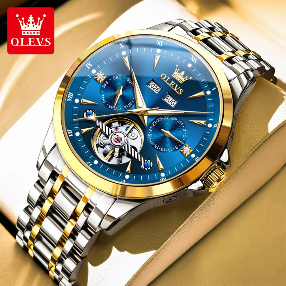 OLEVS 7091 Automatic Men's  Stainless Steel Waterproof Watch