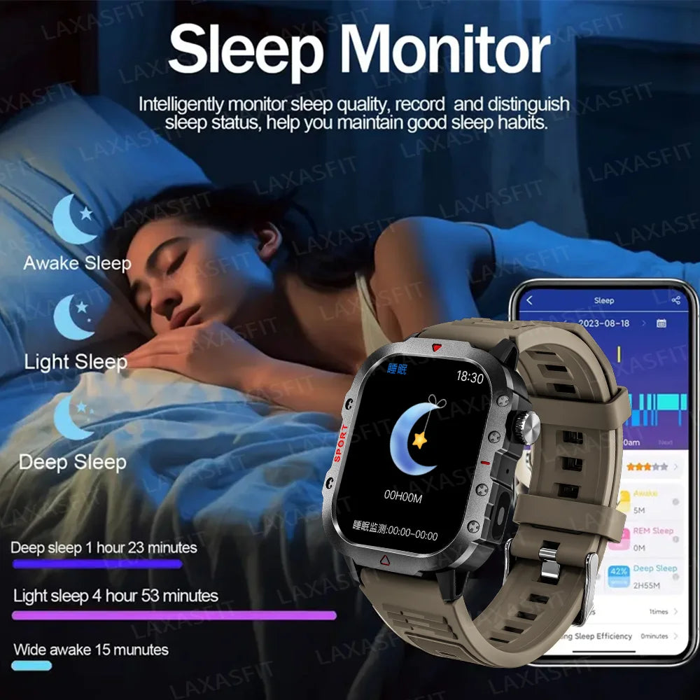 LAXASFIT LED Flashlight Smart Watch