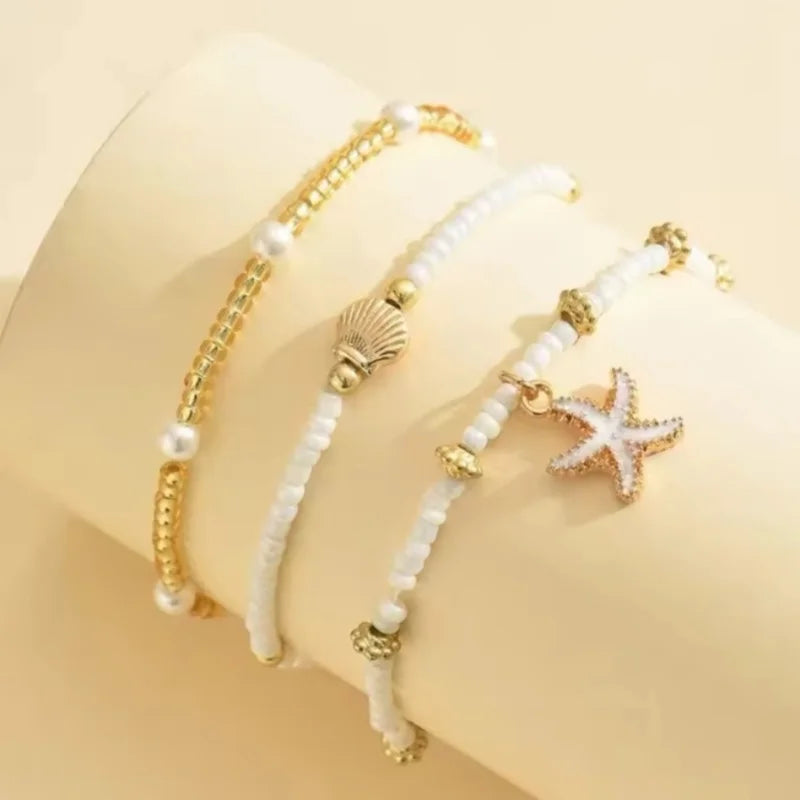 Starfish Shell Ankle Bracelet