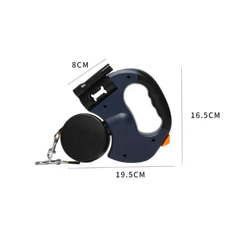 Auto Retractable Double-Ended Dog Leash 3m
