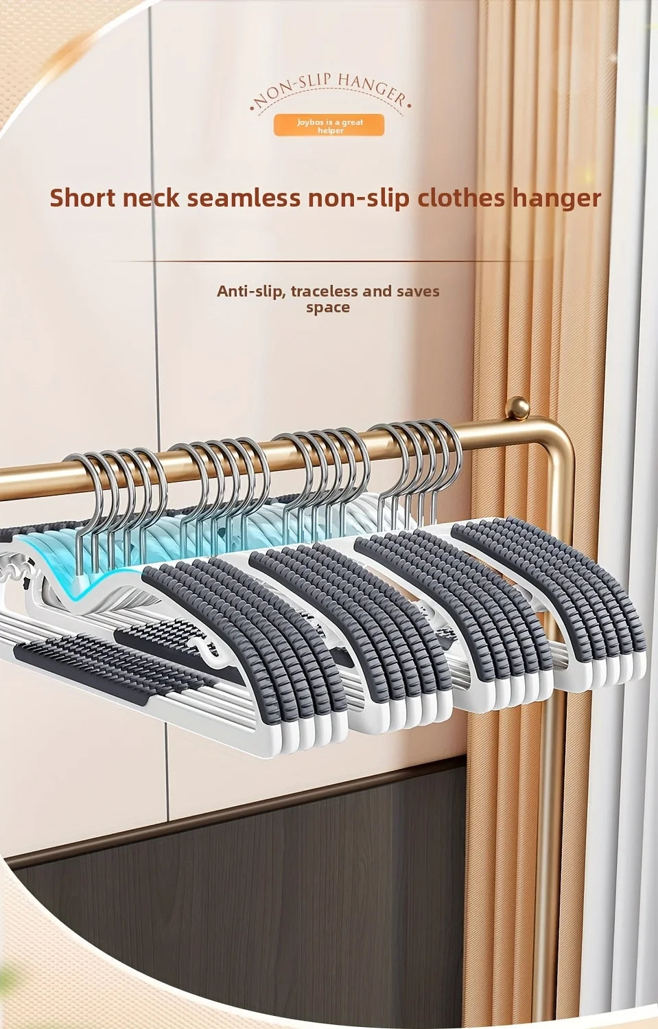 20pcs Space-Saving Plastic Hangers with Connectors