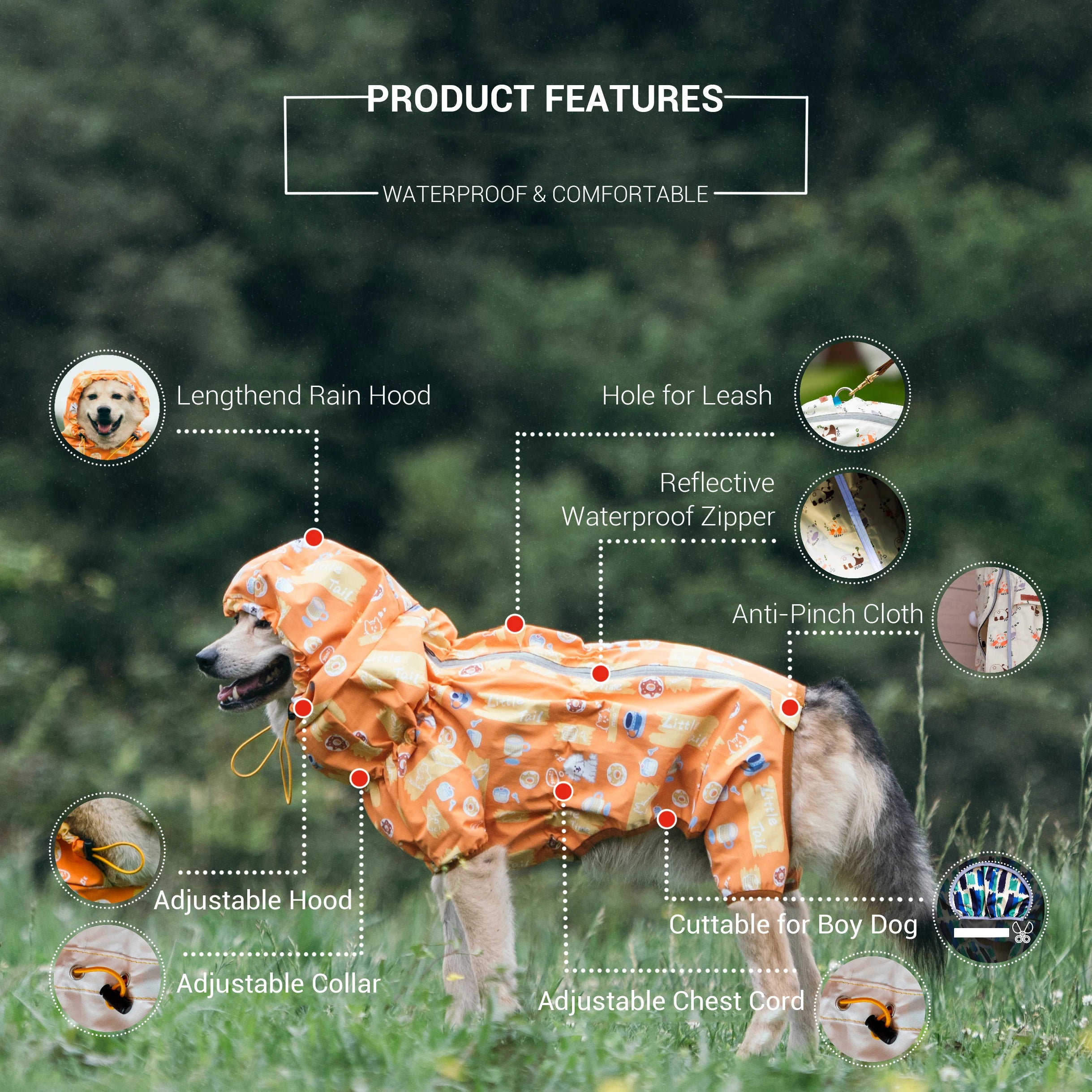 Waterproof Dog Raincoat