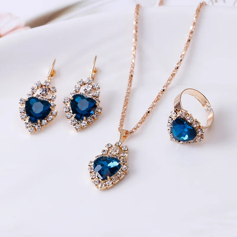 Gold-Color Zirconia Jewellery set