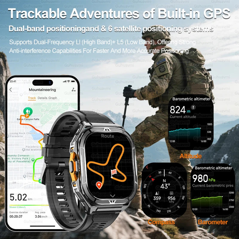 2026 New Military Outdoor Sports Smart Watch