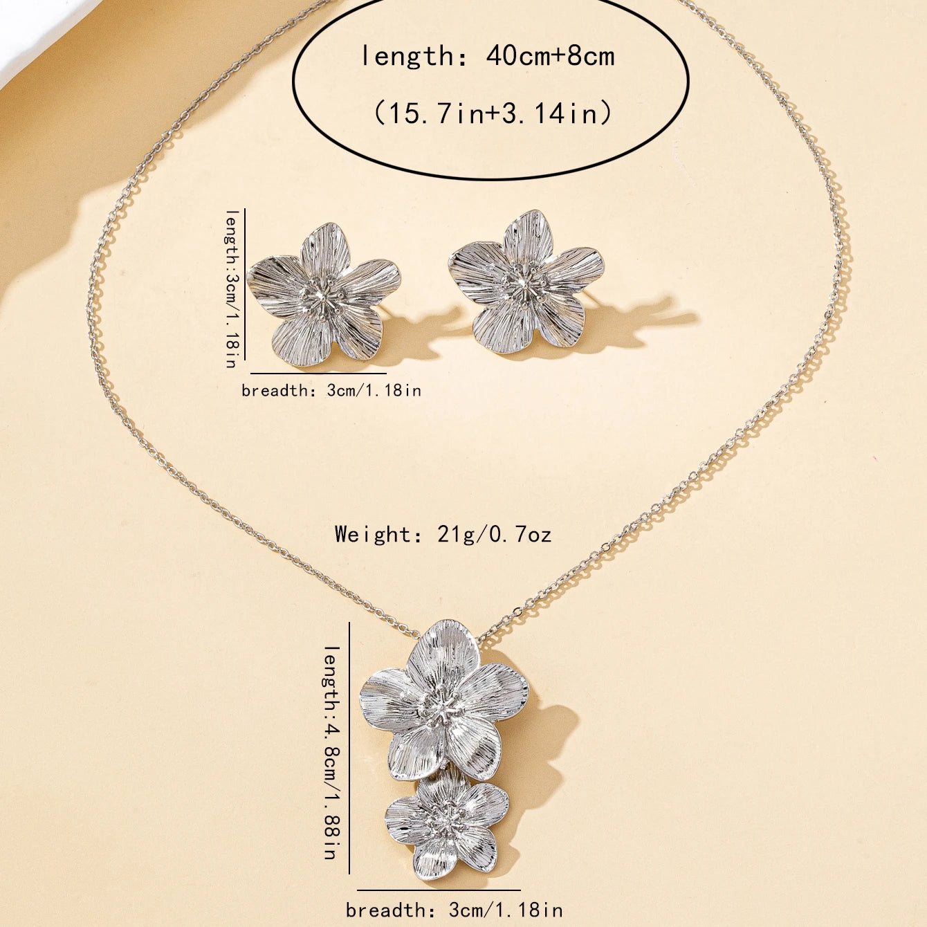 Flower Jewelry Set