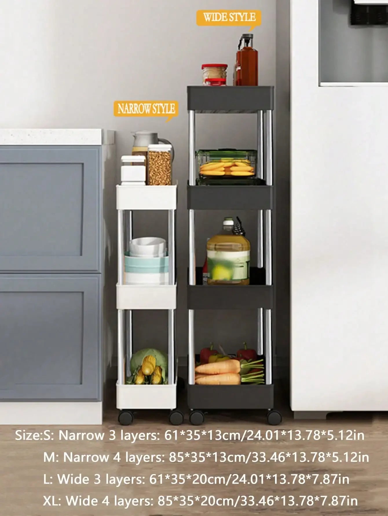 3/4 Tier Movable Gap Storage Rack