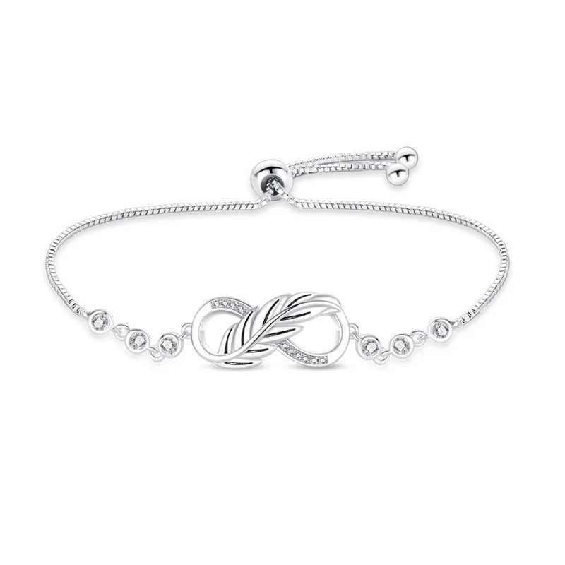 925 Silver Lucky Symbol Zircon Bracelet