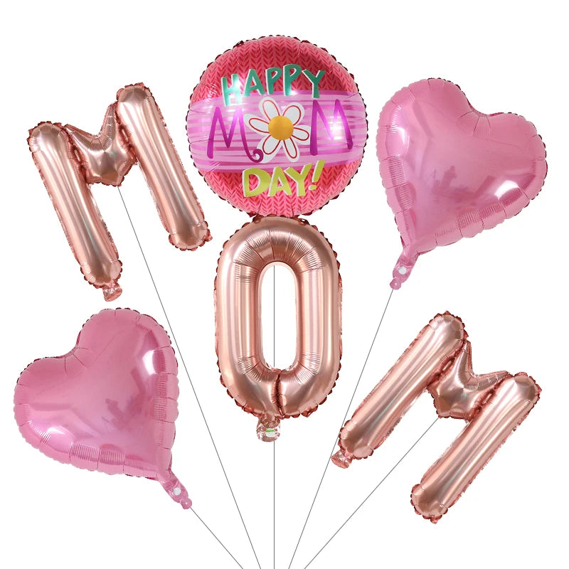 6Pcs Mom Mother's Day Set Festival Balloon