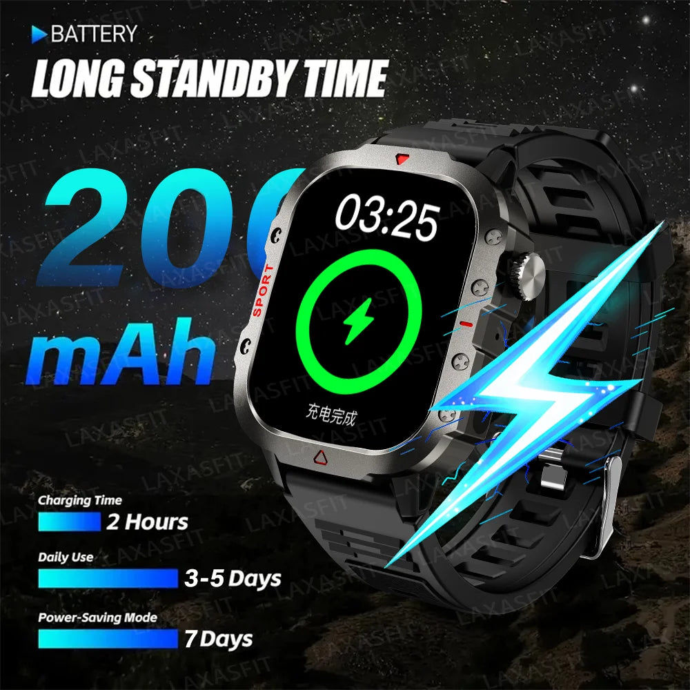 LAXASFIT LED Flashlight Smart Watch