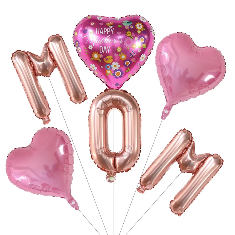 6Pcs Mom Mother's Day Set Festival Balloon
