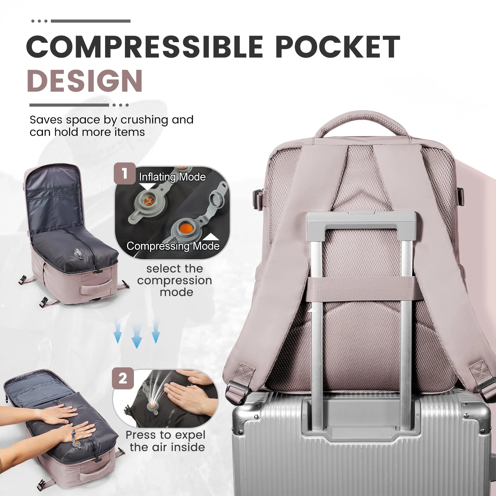 Vacuum Backpack 40x30x20 Travel Backpack