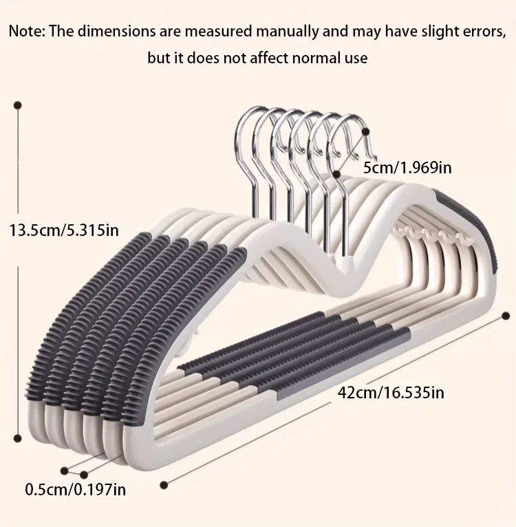 20pcs Space-Saving Plastic Hangers with Connectors