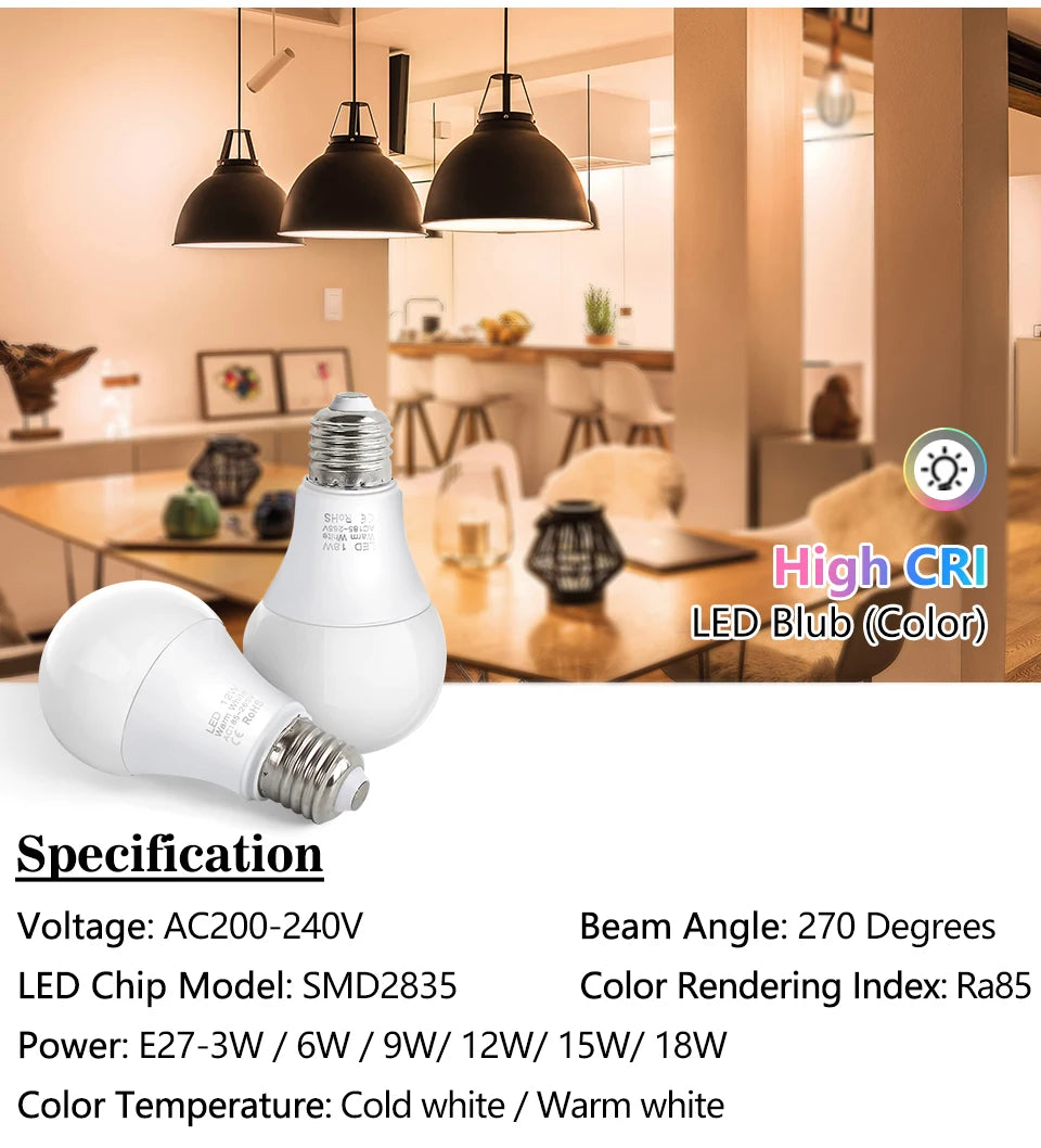 4pcs/lot E27 LED Bulb
