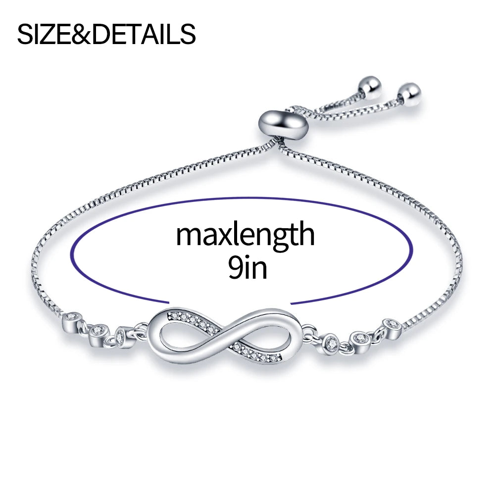 925 Silver Lucky Symbol Zircon Bracelet