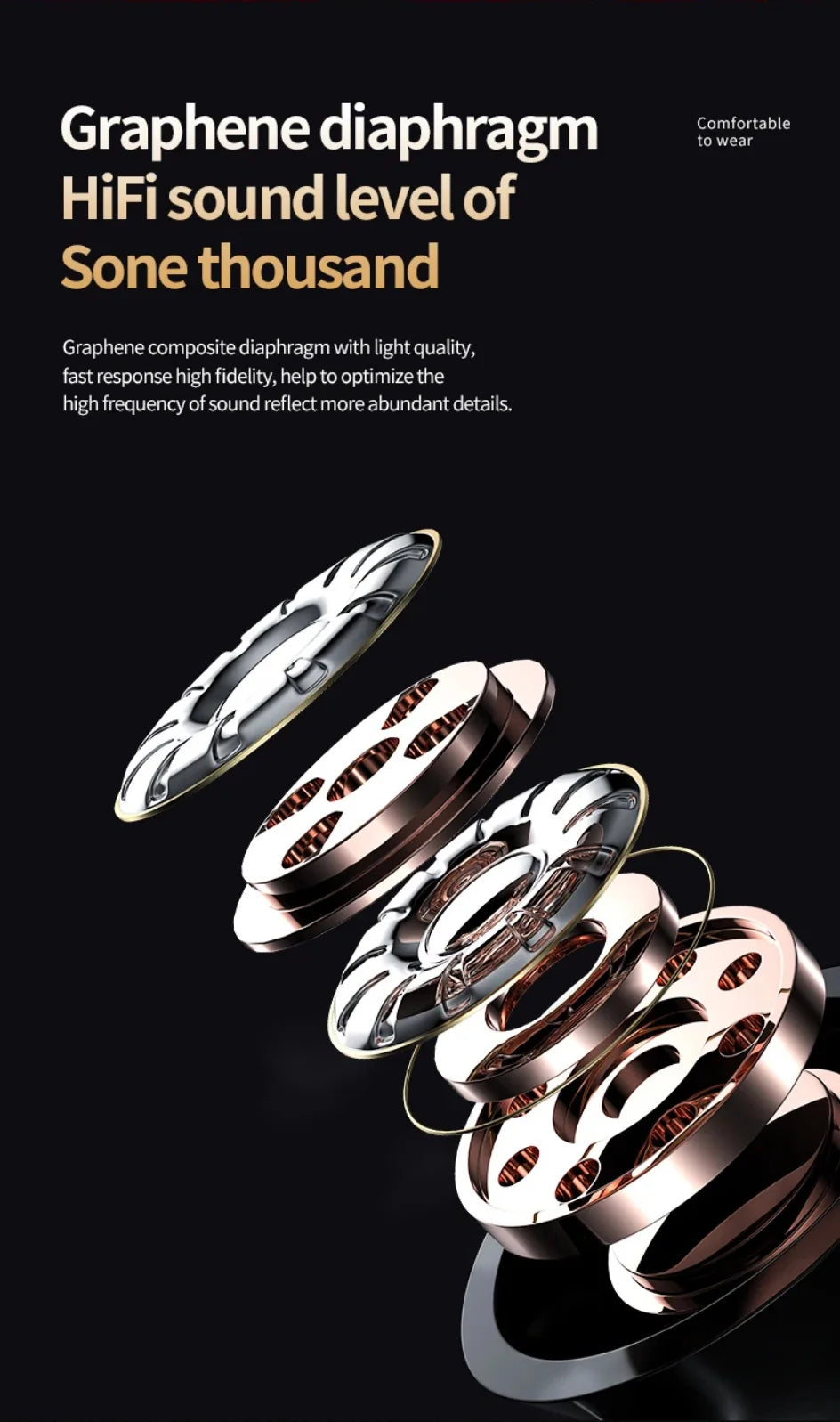 PHONEPACE Wireless gaming headphones Bluetooth 5.3 high-quality audio