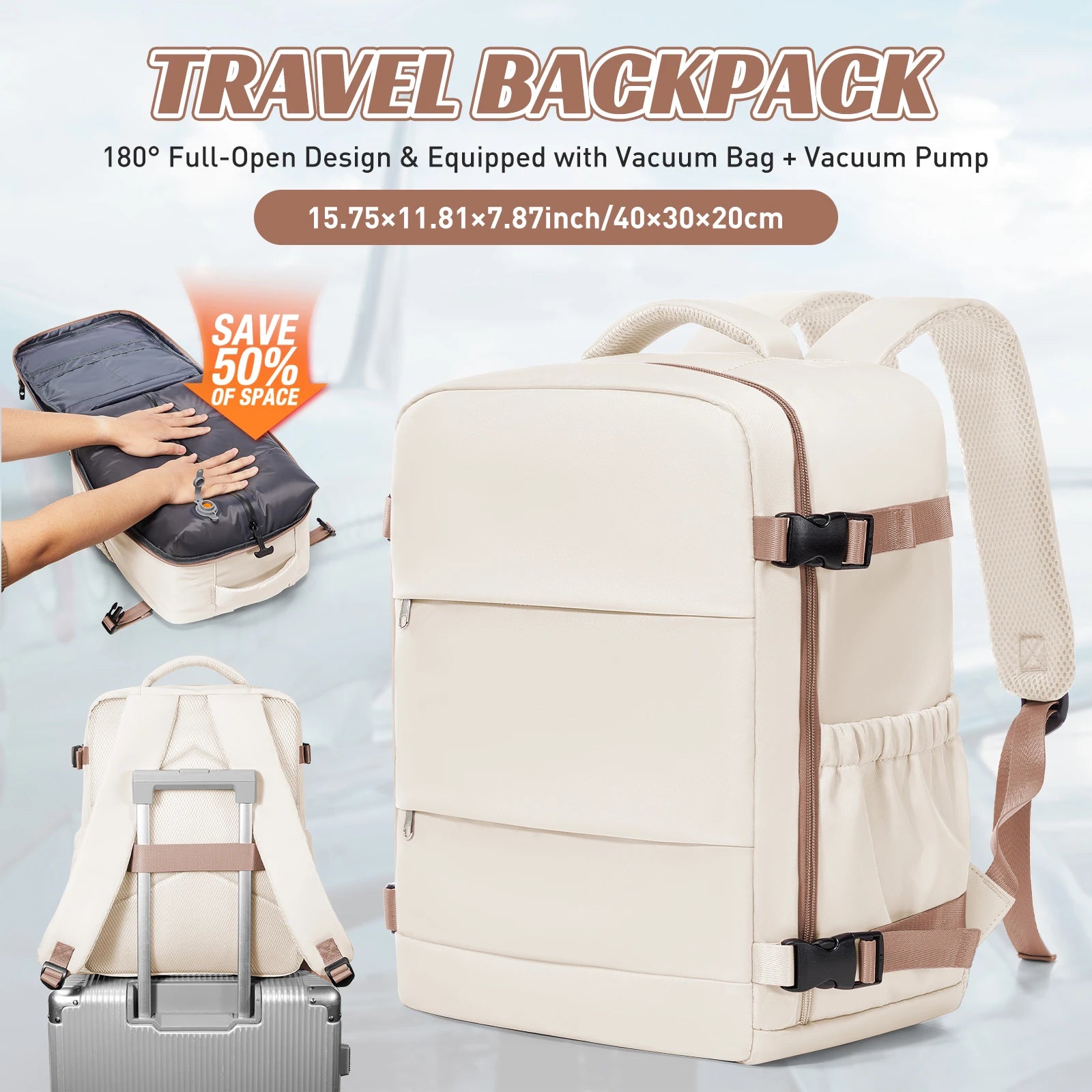 Vacuum Backpack 40x30x20 Travel Backpack