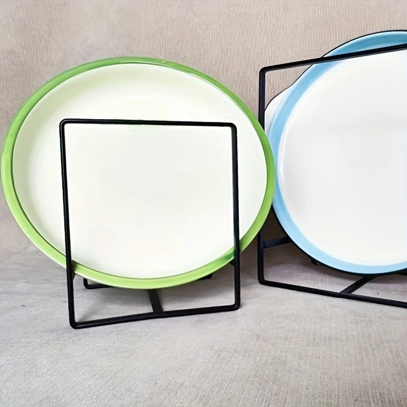 1pc Sleek Metal Dish Rack Set