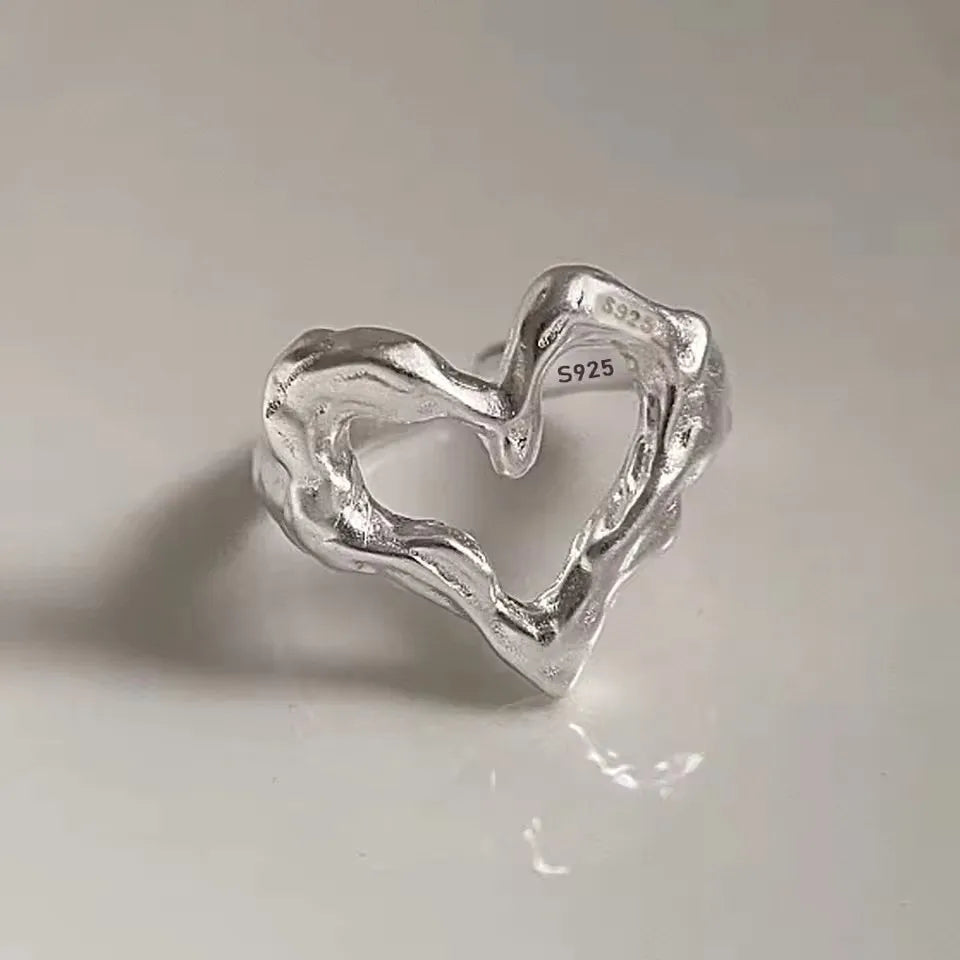 925 Sterling Silve Love Heart Ring