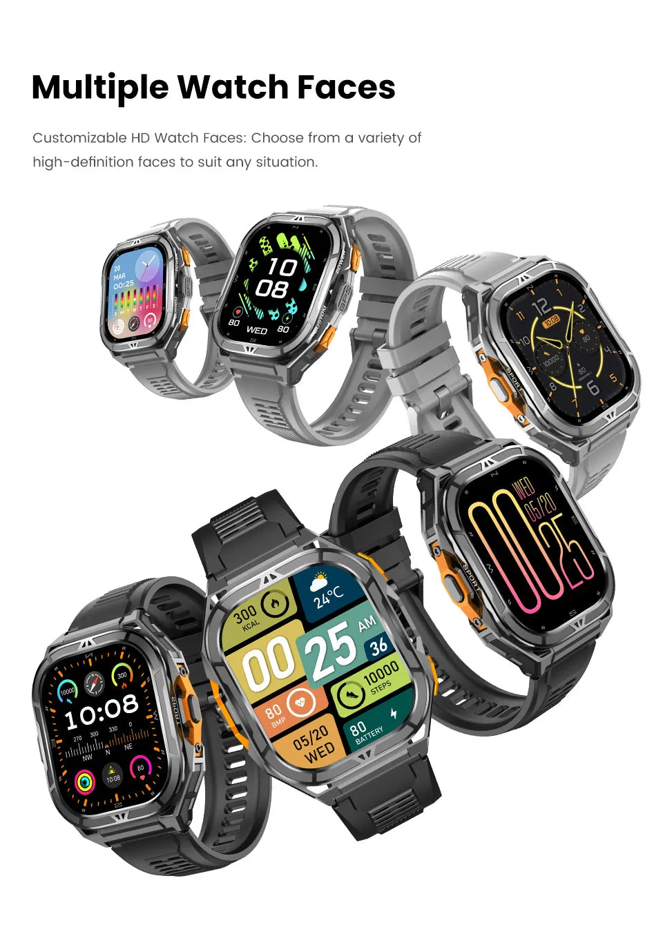 2026 New Military Outdoor Sports Smart Watch