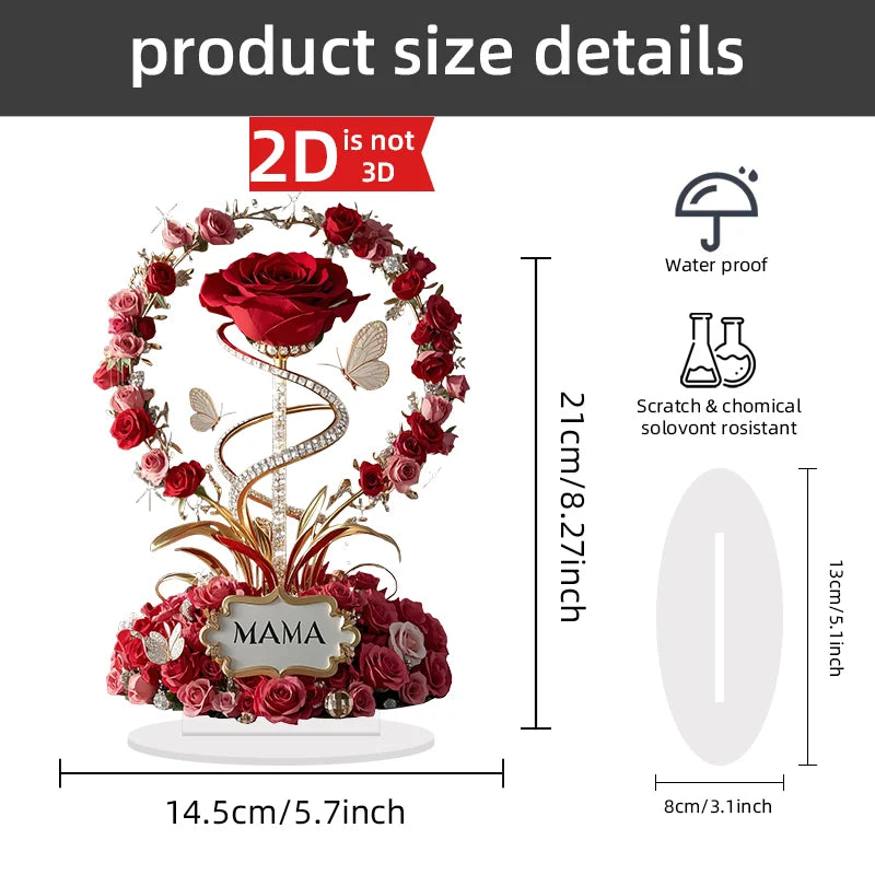 2D Acrylic Rose Table Decoration