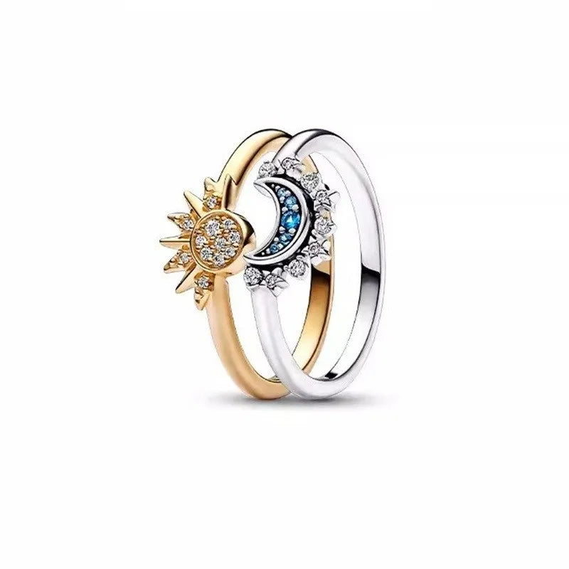 Sun and Moon Stackable ring