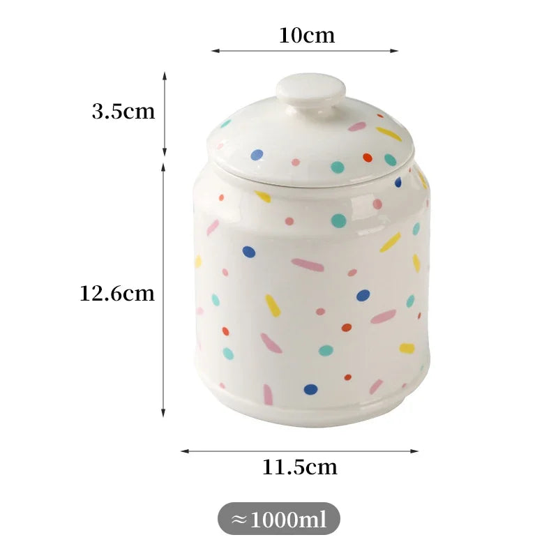 Nordic Style Ceramic Jar with Lid