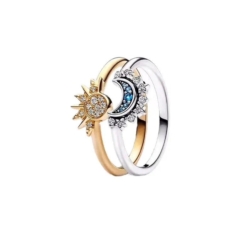 Sun and Moon Stackable ring
