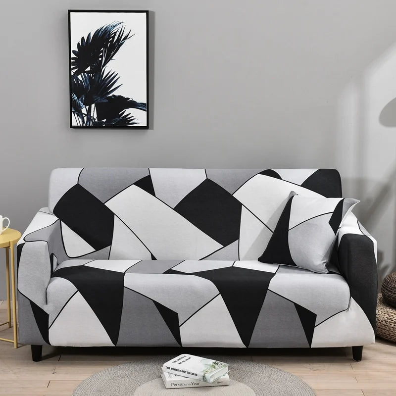 Flower Printed Elastic Sofa Cover