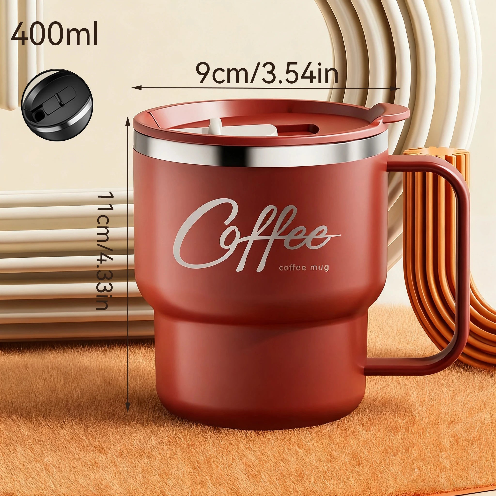 WORTHBUY 304 Stainless Steel Double Wall Insulated Coffee Cup