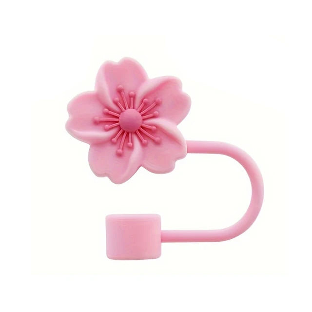 Flower Silicone Straw Covers (Cup not included)