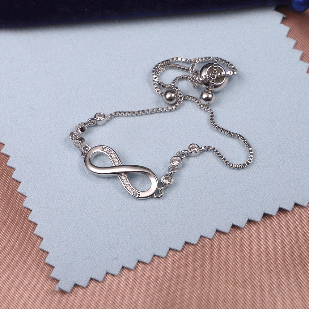 925 Silver Lucky Symbol Zircon Bracelet