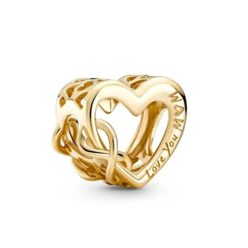 Gilded series 925 silver bracelet charm